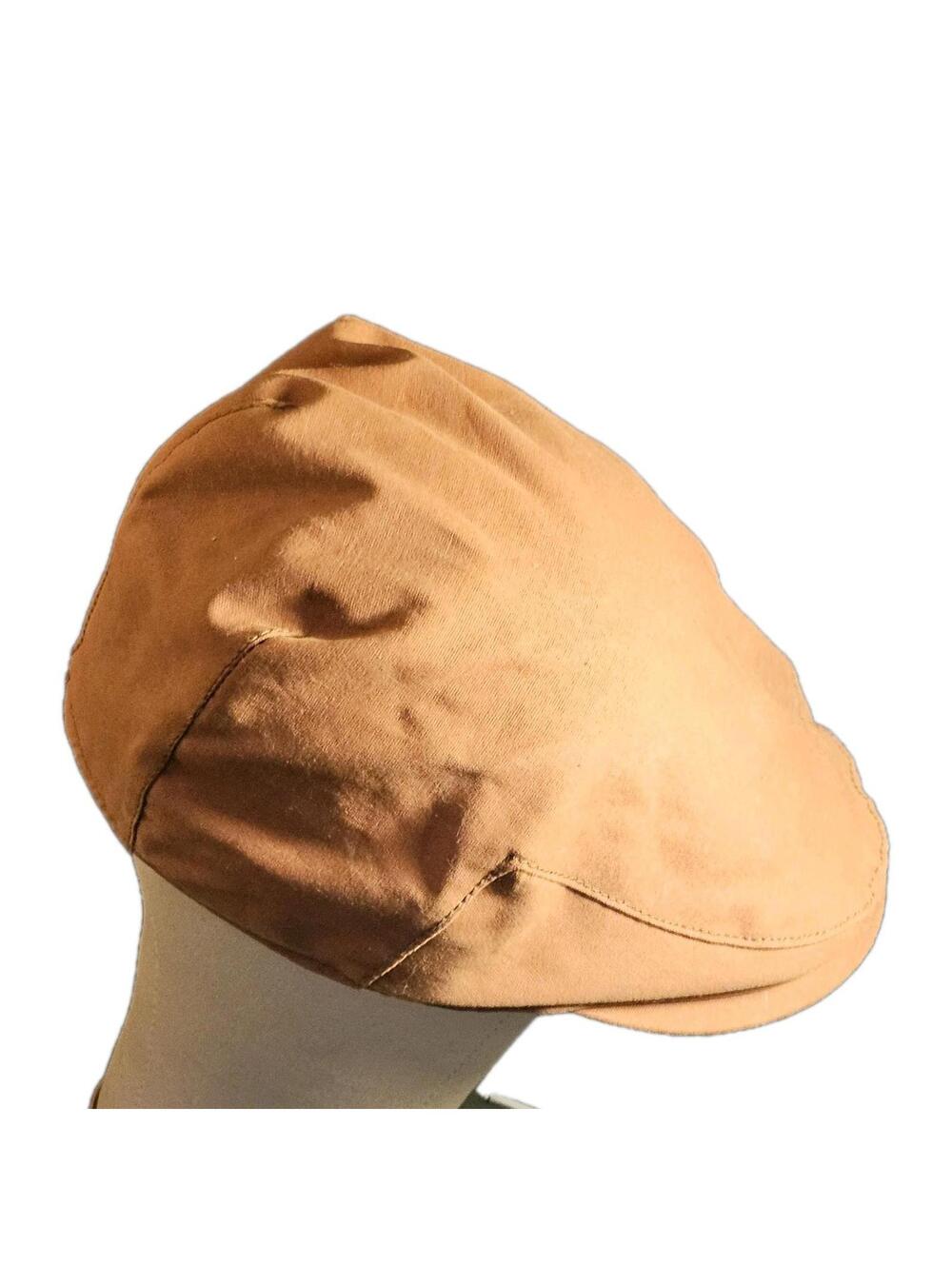 Goorin Bros Brown Leather Newsboy Cap Hat Mens Medium Discontinued 2000s Golf